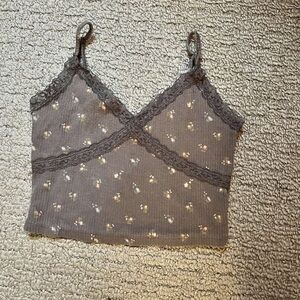 Aeropostale Lace Trim Tank Top